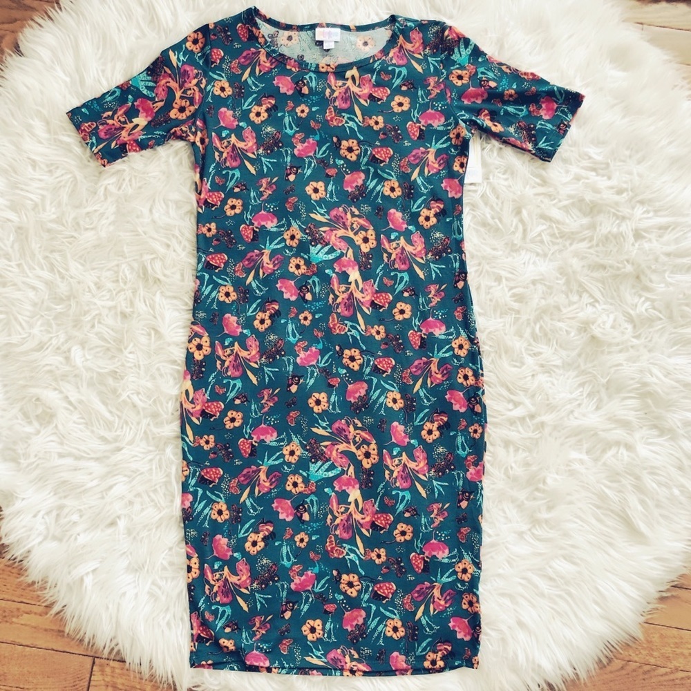 NEW • Lularoe • Julia Midi Dress Butterfly Small